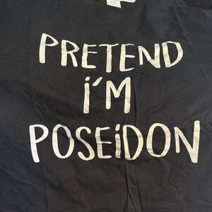 Port & Company Black Graphic Tee with White Text